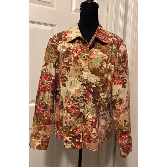 Coldwater Creek Multicolor Floral Jacket - Picture 1 of 7